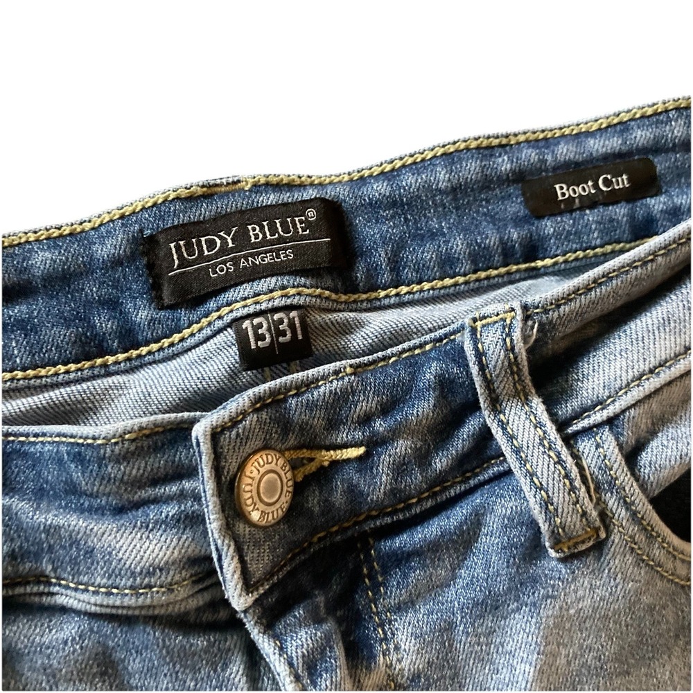Judy Blue Bootcut Jeans Women's 13/31 High Rise Light Wash Denim Western - Picture 2 of 10